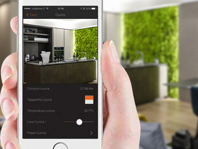 Gestione attraverso schermo touch screen e smartphone